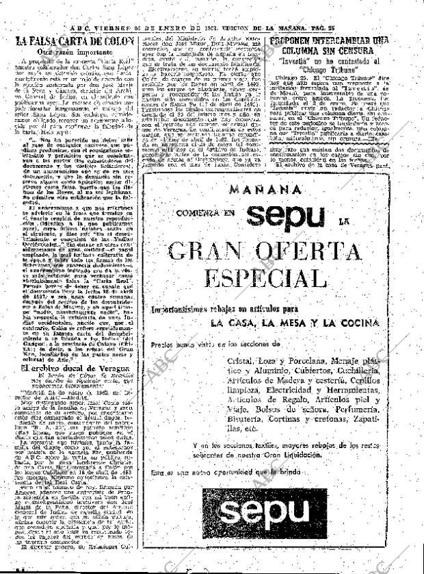 ABC MADRID 26-01-1962 página 25