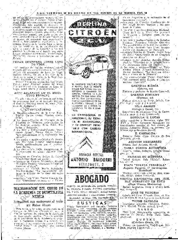 ABC MADRID 26-01-1962 página 28