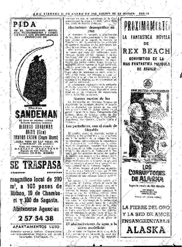 ABC MADRID 26-01-1962 página 36