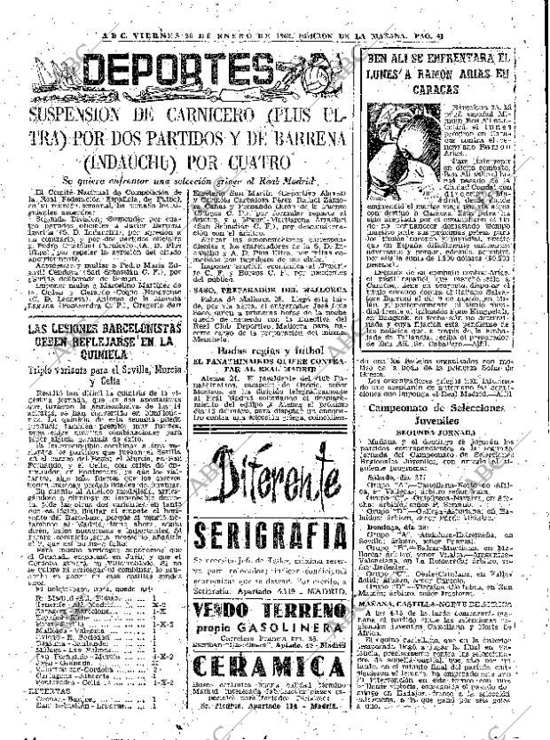 ABC MADRID 26-01-1962 página 41