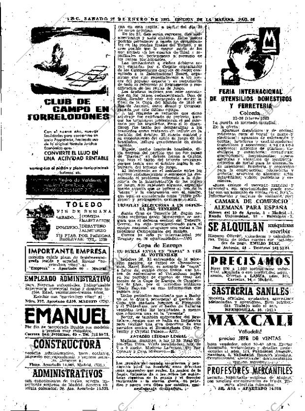 ABC MADRID 27-01-1962 página 58