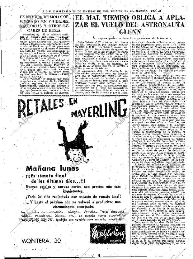 ABC MADRID 28-01-1962 página 62