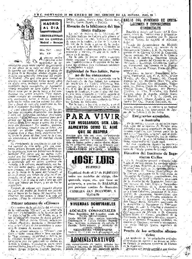 ABC MADRID 28-01-1962 página 69