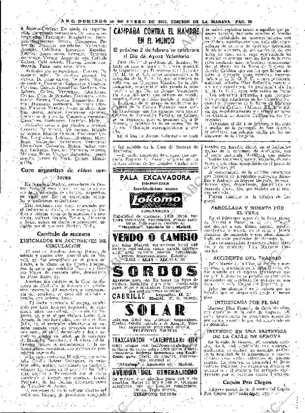ABC MADRID 28-01-1962 página 70
