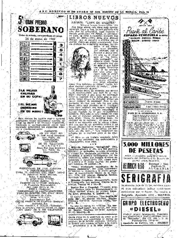 ABC MADRID 28-01-1962 página 76