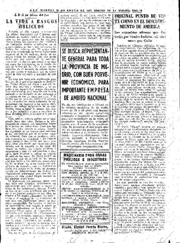 ABC MADRID 30-01-1962 página 27