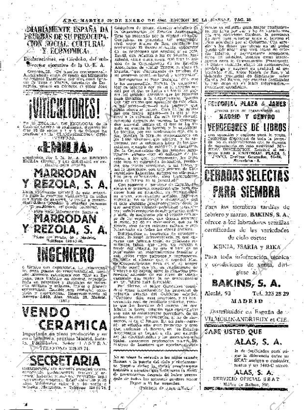 ABC MADRID 30-01-1962 página 32