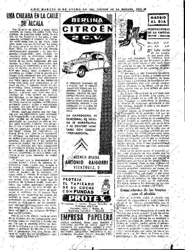 ABC MADRID 30-01-1962 página 43