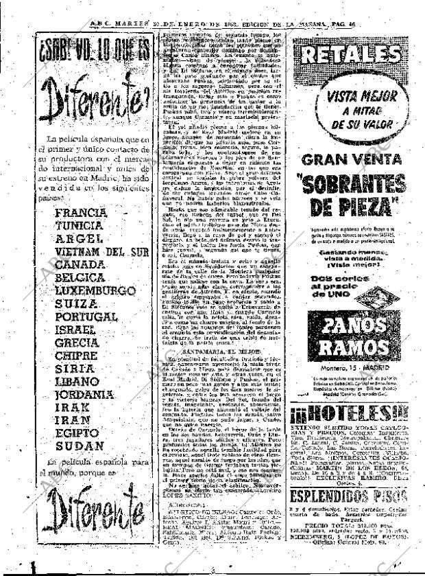 ABC MADRID 30-01-1962 página 46