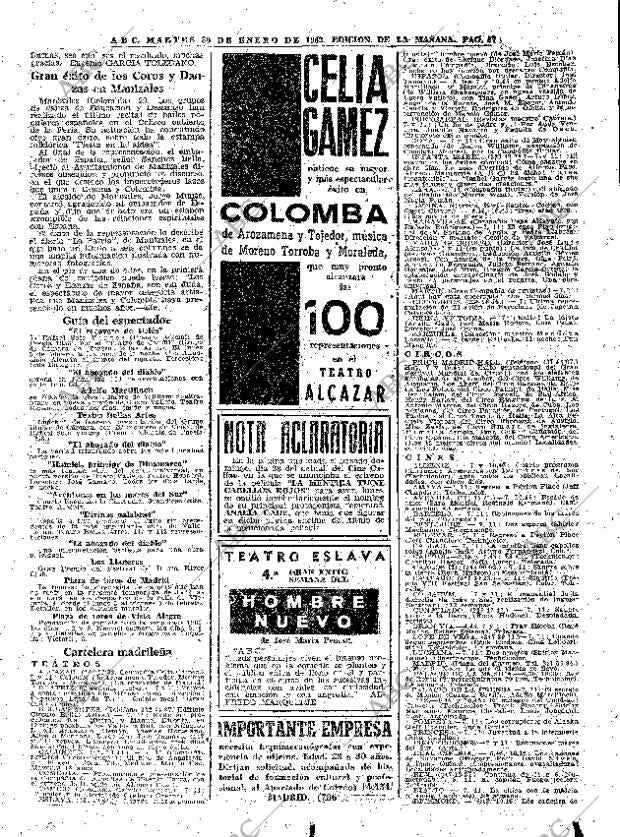 ABC MADRID 30-01-1962 página 57