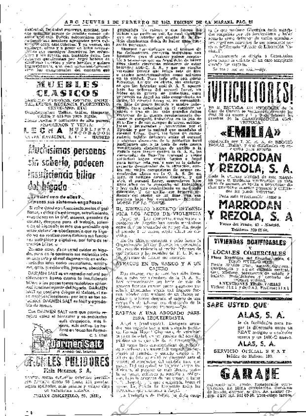 ABC MADRID 01-02-1962 página 20