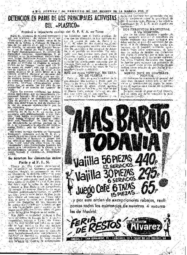 ABC MADRID 01-02-1962 página 21
