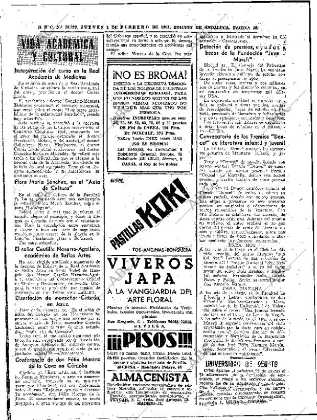 ABC SEVILLA 01-02-1962 página 28