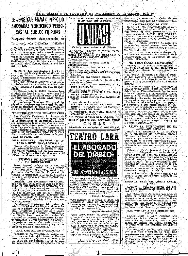 ABC MADRID 02-02-1962 página 34