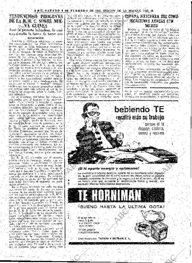 ABC MADRID 03-02-1962 página 21