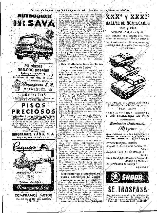 ABC MADRID 03-02-1962 página 22