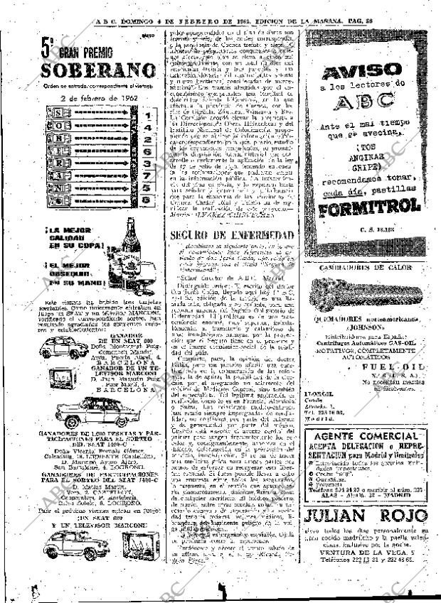 ABC MADRID 04-02-1962 página 86