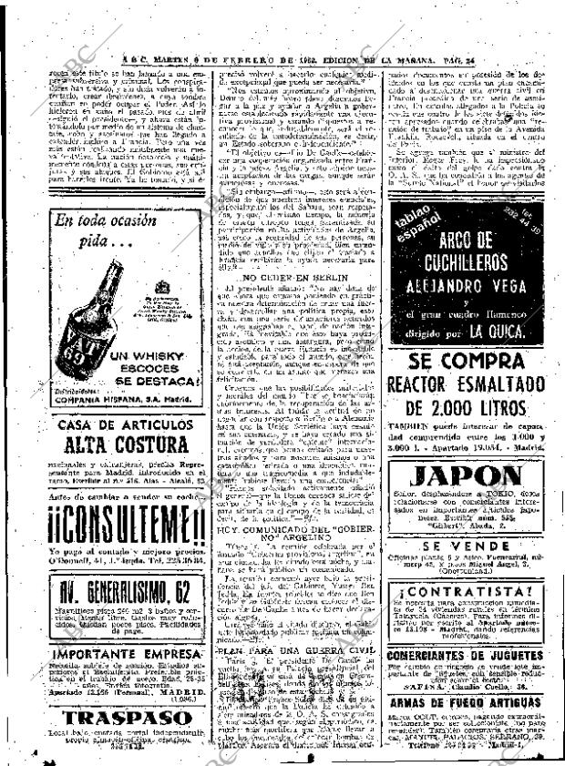 ABC MADRID 06-02-1962 página 24