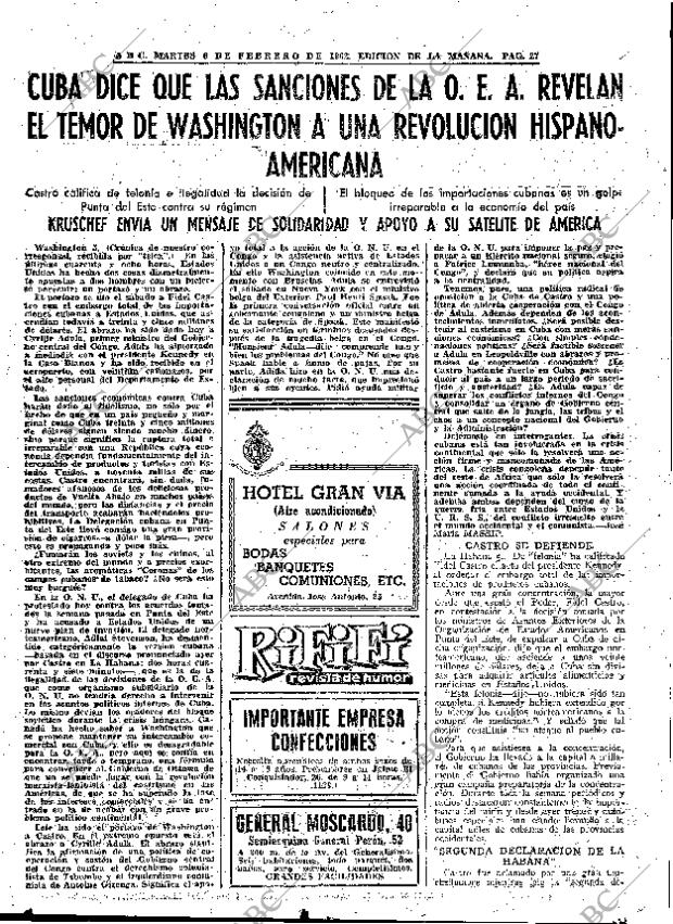 ABC MADRID 06-02-1962 página 27