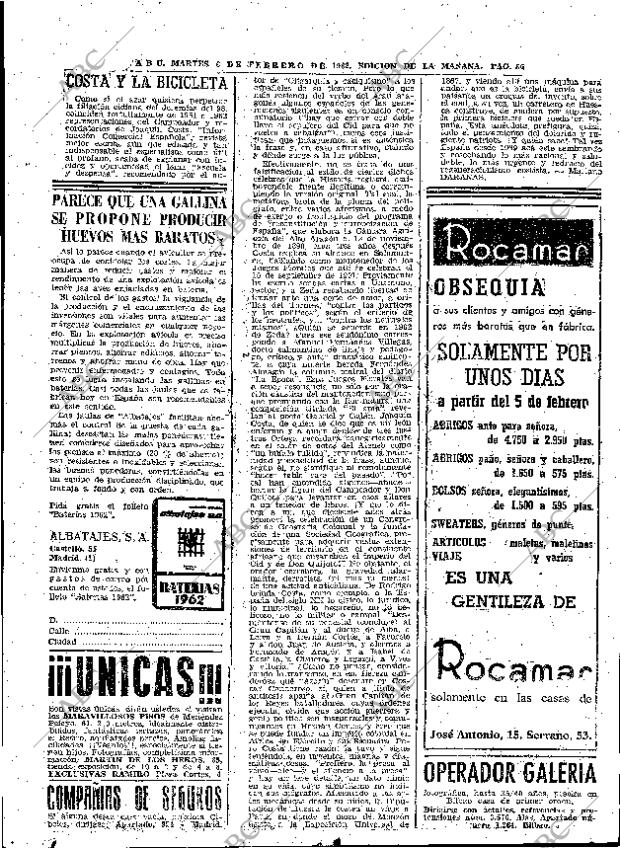 ABC MADRID 06-02-1962 página 36