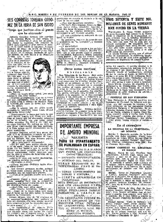 ABC MADRID 06-02-1962 página 51