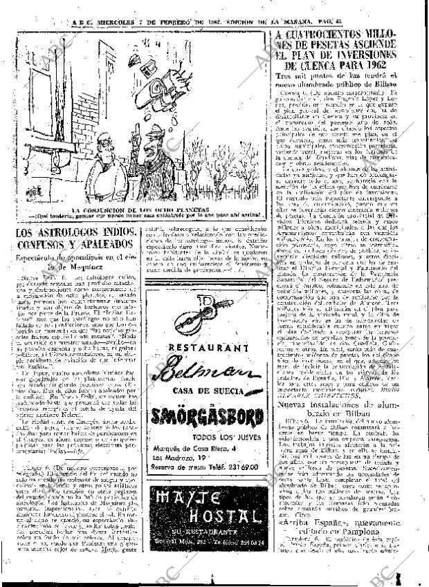 ABC MADRID 07-02-1962 página 43