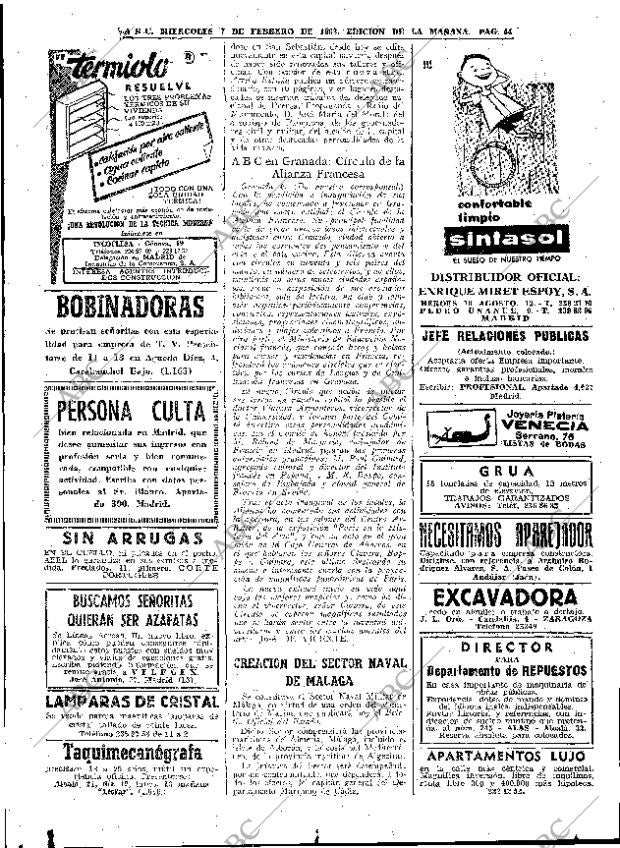 ABC MADRID 07-02-1962 página 44