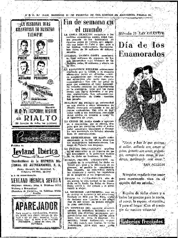 ABC SEVILLA 11-02-1962 página 32