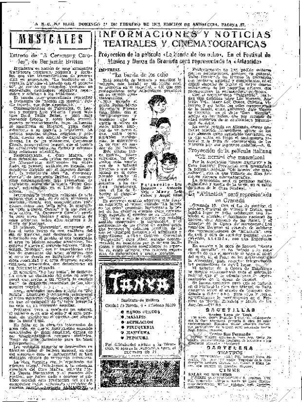 ABC SEVILLA 11-02-1962 página 57