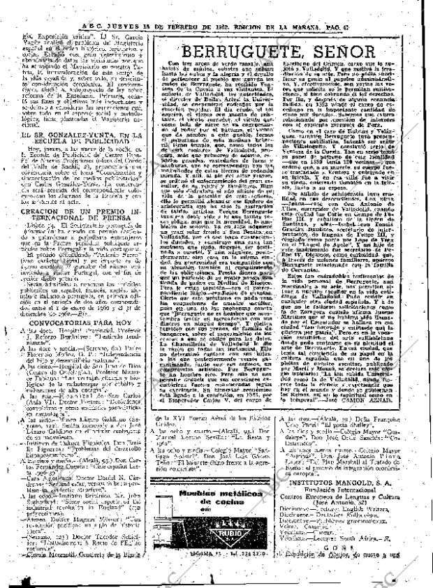 ABC MADRID 15-02-1962 página 47
