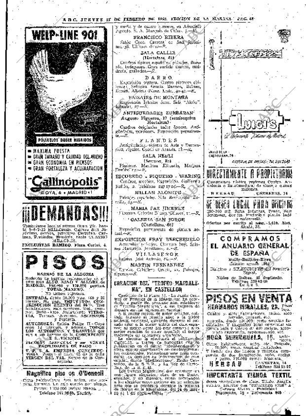 ABC MADRID 15-02-1962 página 48