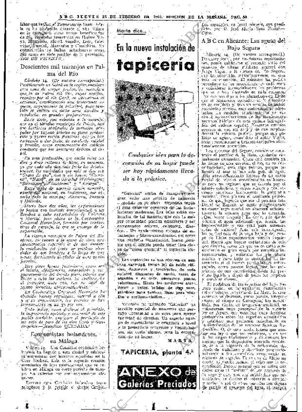 ABC MADRID 15-02-1962 página 50