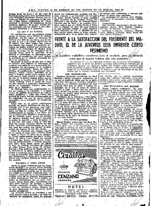 ABC MADRID 15-02-1962 página 56