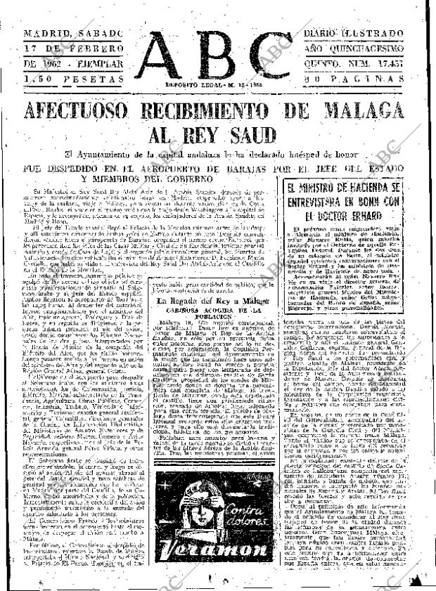 ABC MADRID 17-02-1962 página 31