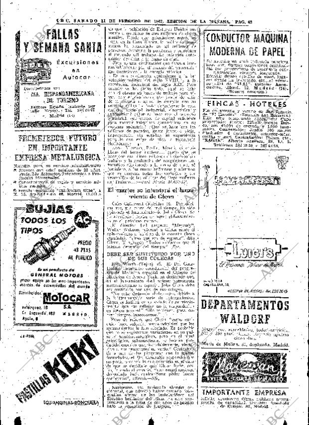 ABC MADRID 17-02-1962 página 42