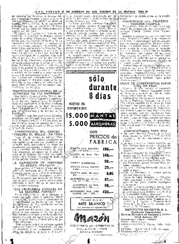 ABC MADRID 17-02-1962 página 50