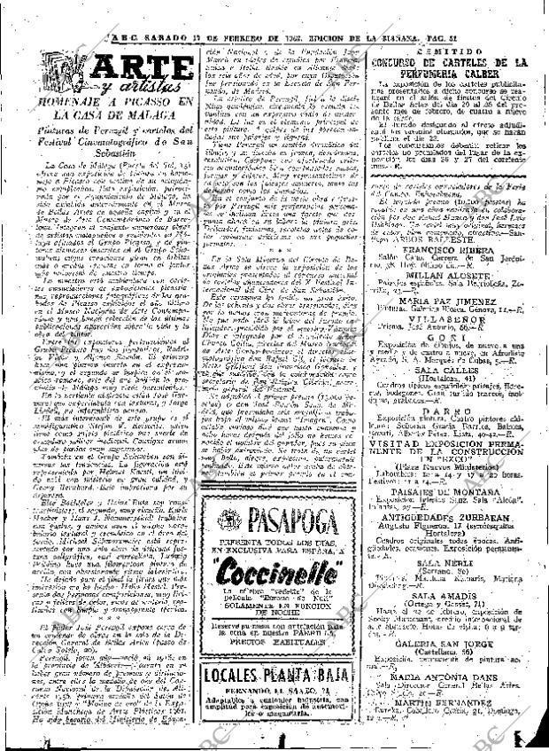 ABC MADRID 17-02-1962 página 51