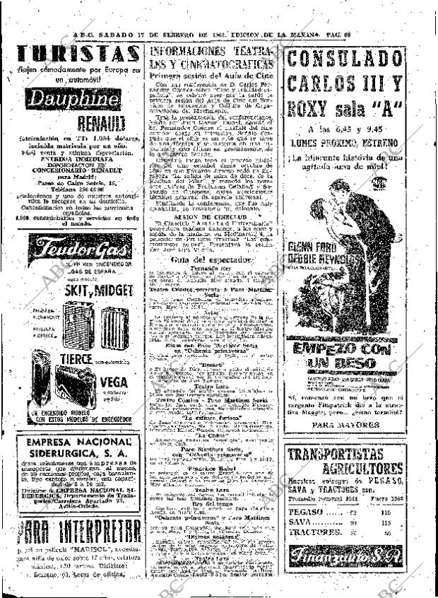 ABC MADRID 17-02-1962 página 66
