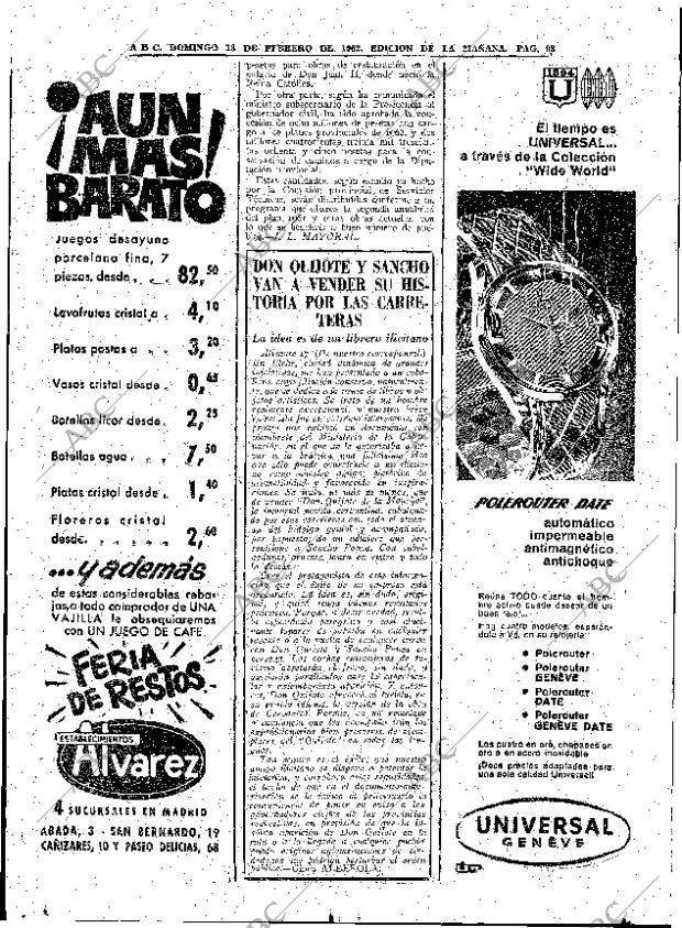 ABC MADRID 18-02-1962 página 98