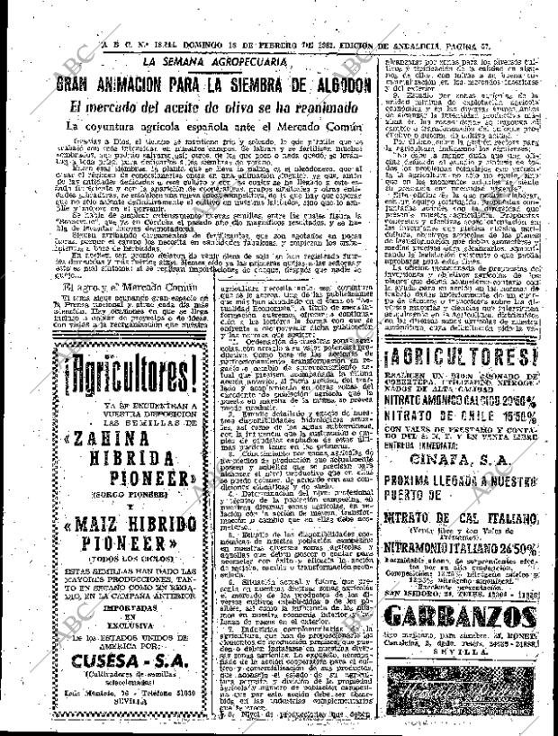 ABC SEVILLA 18-02-1962 página 57