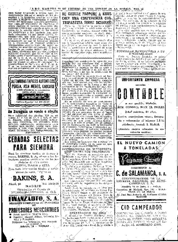 ABC MADRID 20-02-1962 página 32