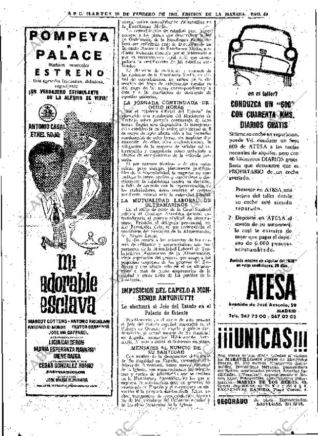 ABC MADRID 20-02-1962 página 40