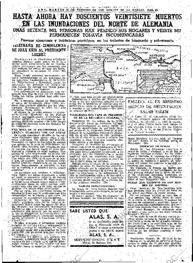 ABC MADRID 20-02-1962 página 41