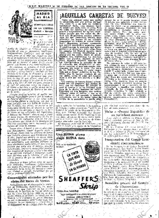 ABC MADRID 20-02-1962 página 49