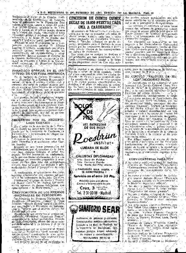 ABC MADRID 21-02-1962 página 49