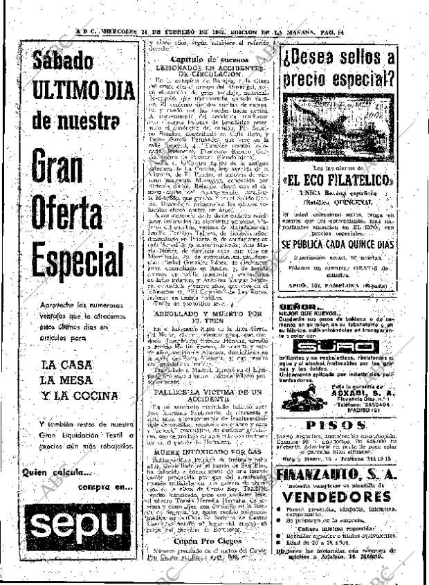 ABC MADRID 21-02-1962 página 54