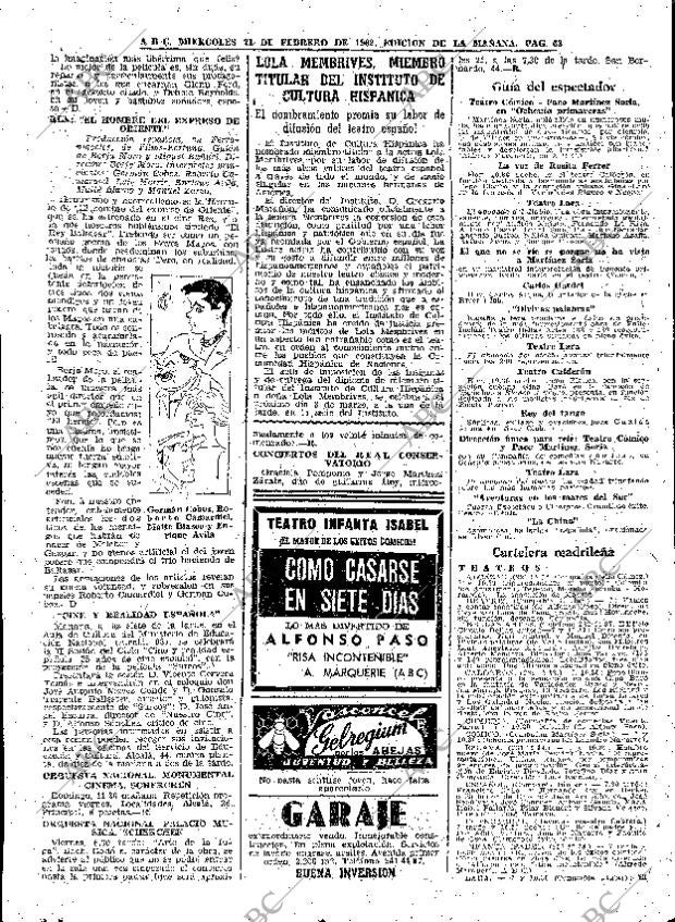 ABC MADRID 21-02-1962 página 63