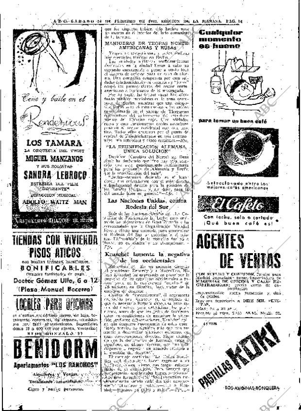 ABC MADRID 24-02-1962 página 54