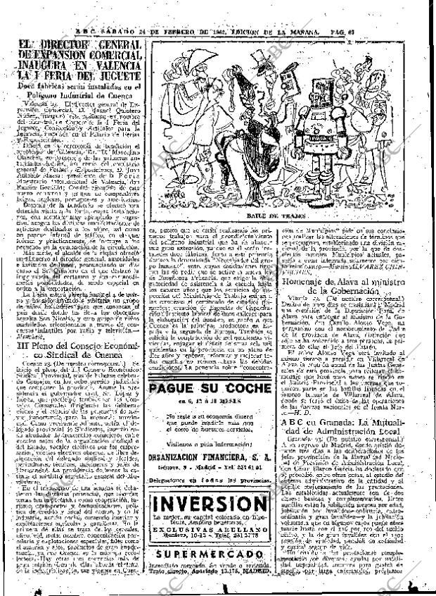ABC MADRID 24-02-1962 página 67