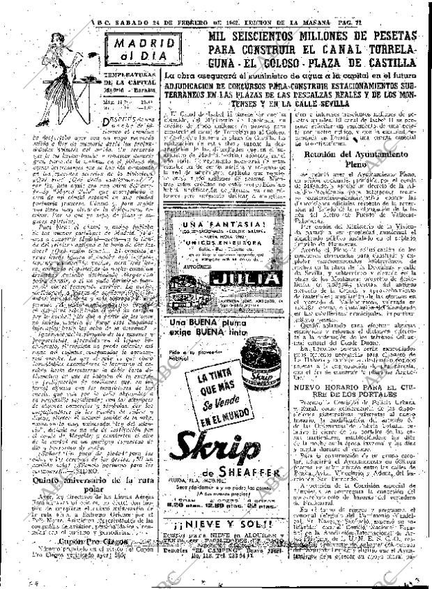 ABC MADRID 24-02-1962 página 71